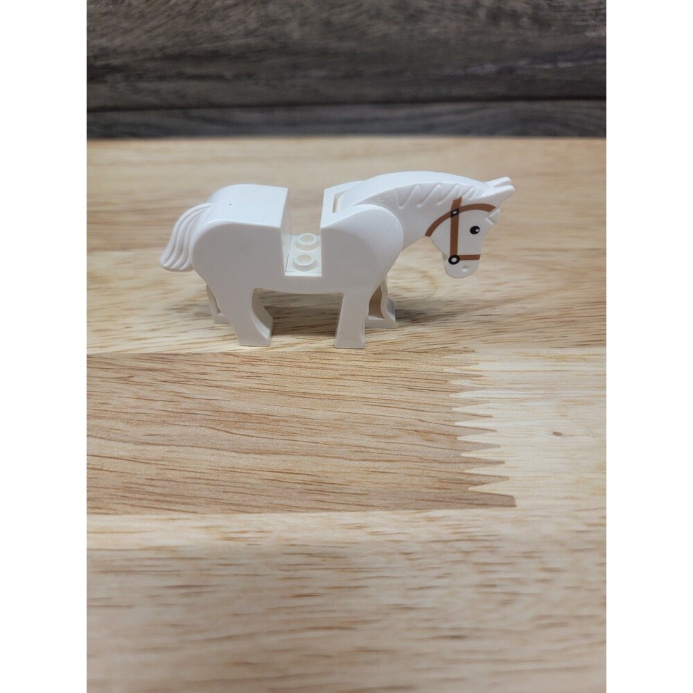 Lego white horse with movable head